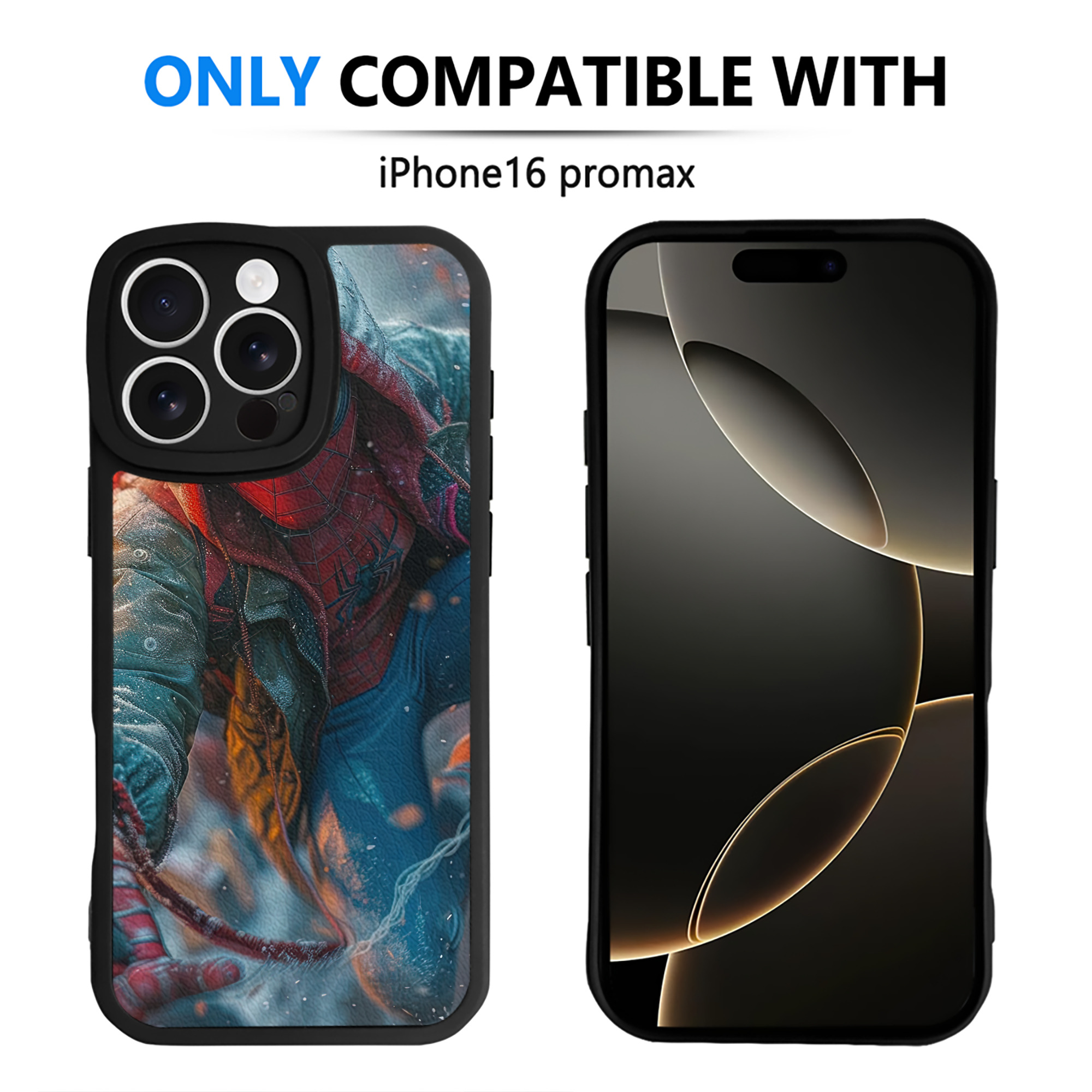 Spider Man スパイダーマン 【iPhone 16シリーズ対応】シリコンスマホケース（レザー調） 材質：シリコン